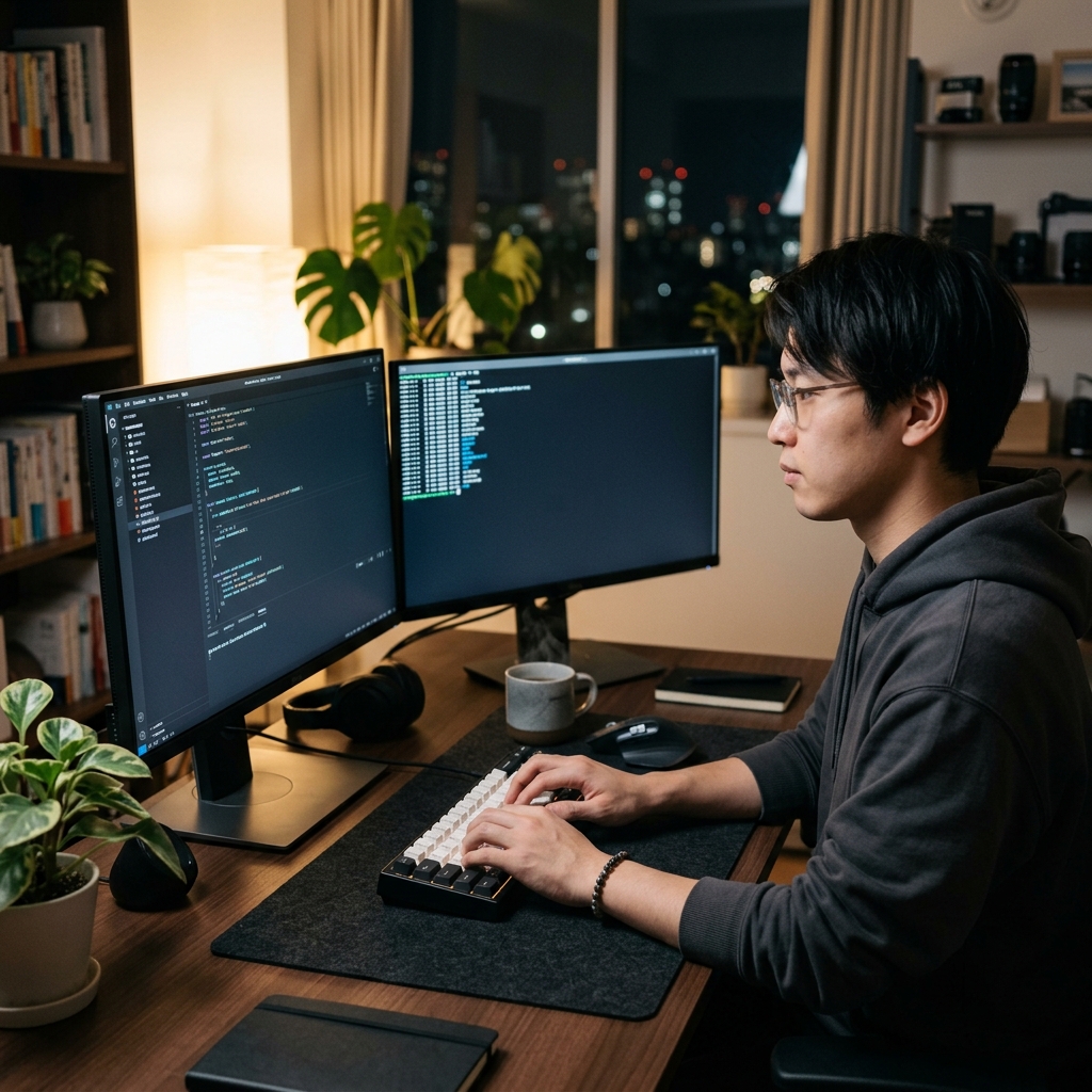 【効率化】ChatGPTでプログラミング質問をするコツとエラー対処法の基本的な手順や設定方法を視覚的に解説するイメージ画像