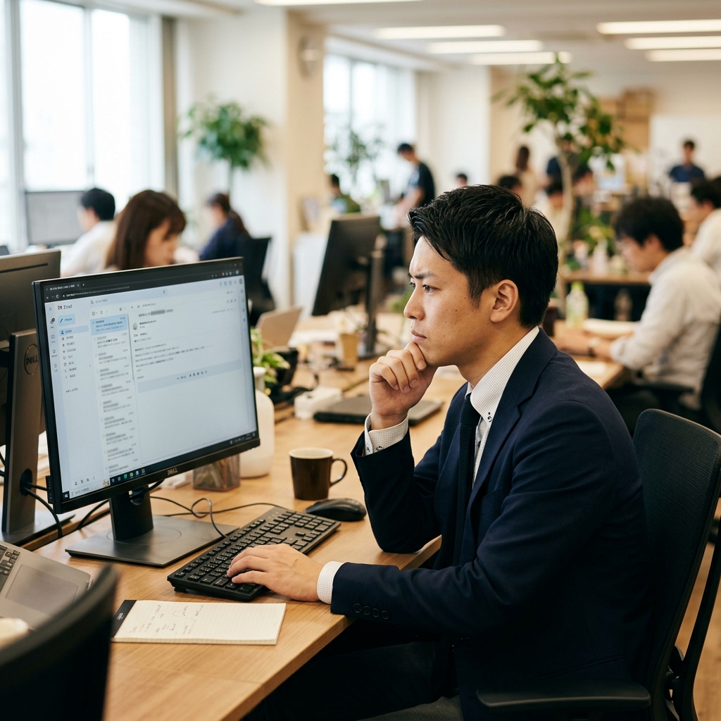 【簡単】ChatGPTでビジネスメールを作成するプロンプトとテンプレートに関する全体的な概念を解説するイメージ画像