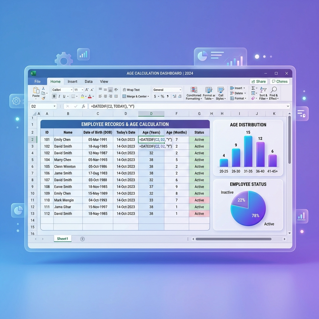 Excel 年齢計算 エラー 空白 回避 IF DATEDIF
