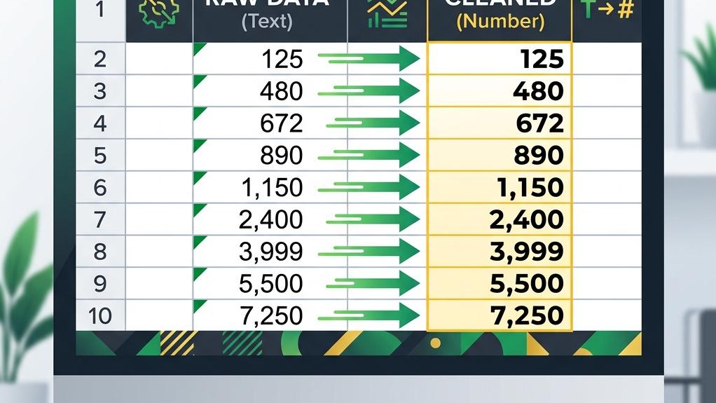 【簡単】Excelで文字列形式の数値を数値に一括変換する方法まとめ - Excelで数値が文字列形式になって計算できない原因と確認方法 の解説イメージ