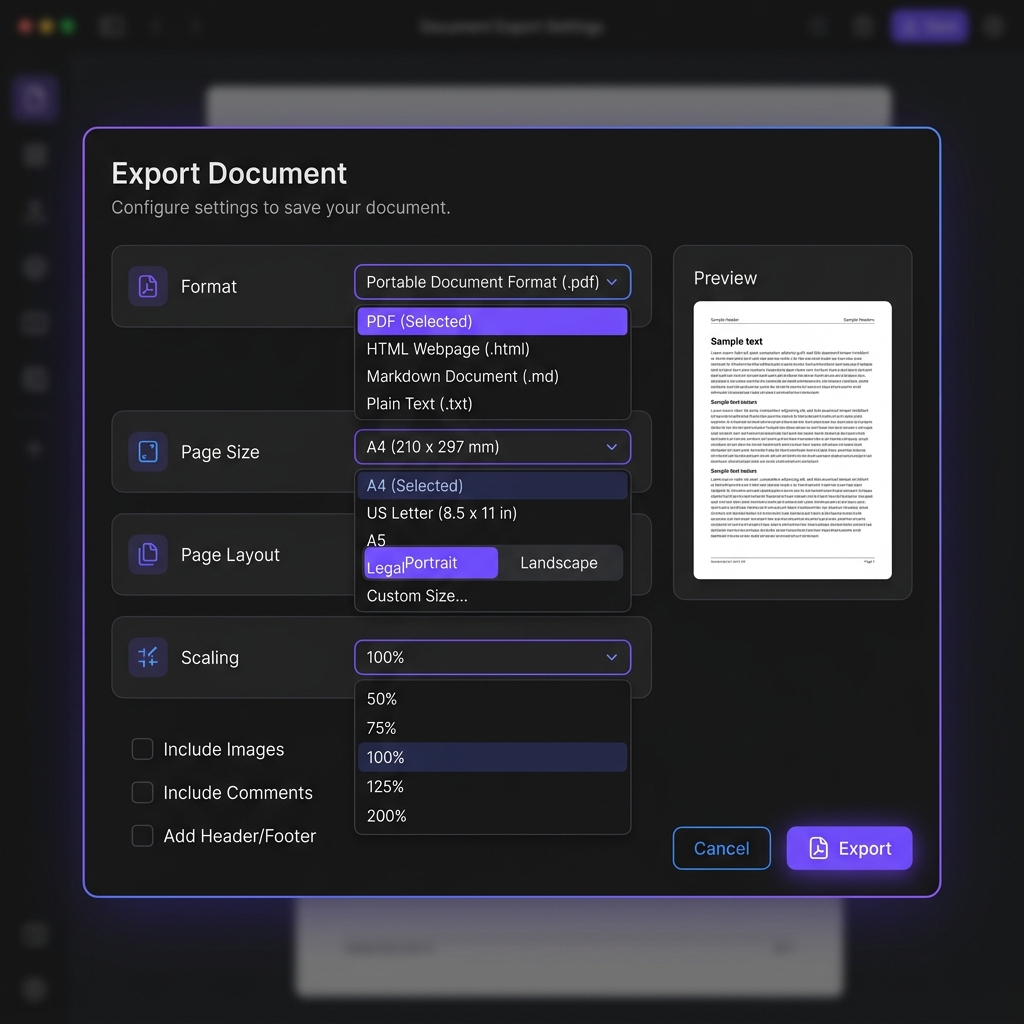 【解決】Notionバックアップ(PDF/HTML)エクスポートでレイアウトが崩れる原因と対策 - 画面キャプチャ設定手順