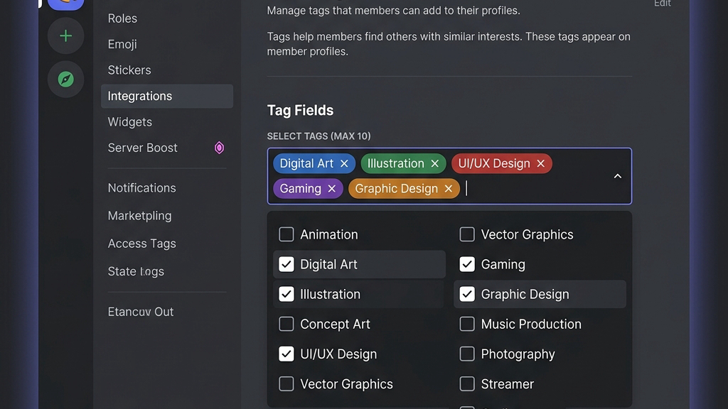 Discord コミュニティ設定 タグ